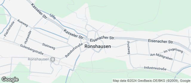 Karte mit Standort von Landbäckerei Brack Ronshausen