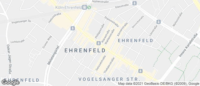 Karte mit Standort von Bäckerei Merzenich
