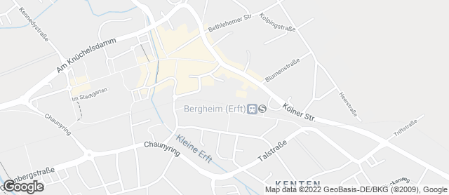 Karte mit Standort von Bäckerei Merzenich