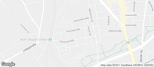Karte mit Standort von Bäckerei Hardt GmbH im Rewe Köln-Nippes
