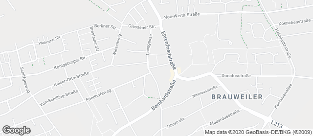Karte mit Standort von Bäckerei Kraus GmbH - Fil. Café Brauweiler