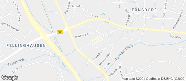Karte mit Standort von Bäckerei Hesse KG