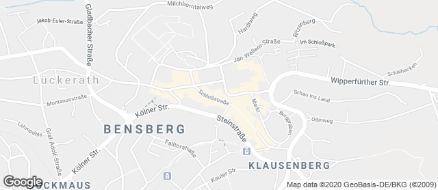 Karte mit Standort von Bäckerei Kraus GmbH - Fil. Bensberg