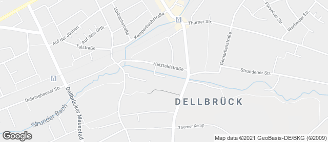 Karte mit Standort von Bäckerei Hardt GmbH im REWE Köln-Dellbrück