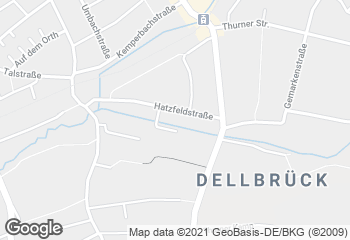 Karte mit Standort von Bäckerei Hardt GmbH im REWE Köln-Dellbrück