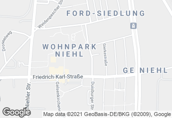 Karte mit Standort von Bäckerei Merzenich