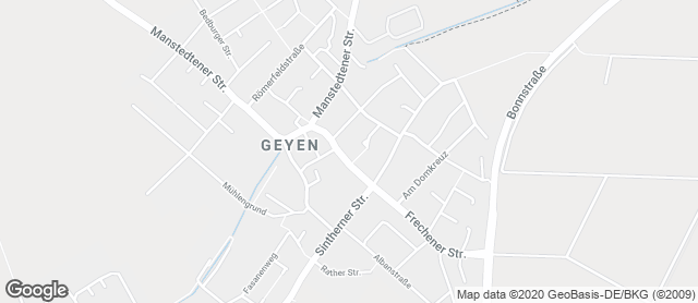 Karte mit Standort von Bäckerei Voosen Geyen