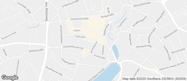 Karte mit Standort von Backhaus Hennig Backcafé Altenburg