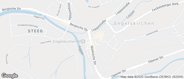 Karte mit Standort von Bäckerei Pütz in Engelskirchen