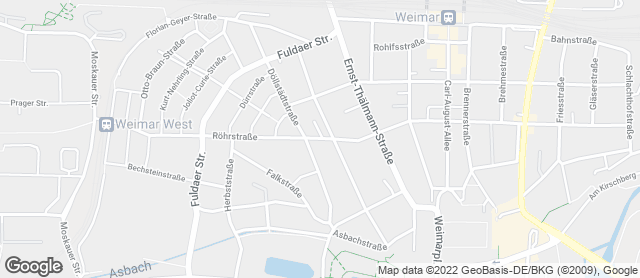Karte mit Standort von Bäcker Süpke Weimar Röhrstraße