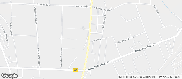 Karte mit Standort von Bäckerei & Konditorei Rose