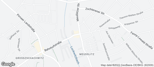 Karte mit Standort von Bäckerei Krause - Putjatinstrasse 20 / DD - Kleinzschachwitz