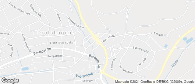 Karte mit Standort von Bäckerei Hesse KG