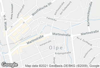 Karte mit Standort von Bäckerei Hesse KG