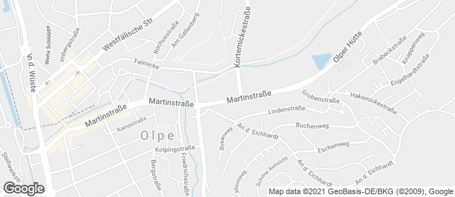 Karte mit Standort von Bäckerei Hesse KG