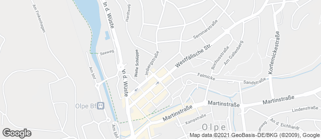 Karte mit Standort von Sangermanns Backes Olpe Winterbergstraße