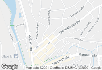 Karte mit Standort von Sangermanns Backes Olpe Winterbergstraße