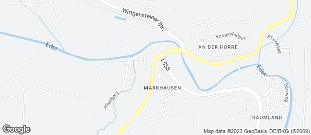 Karte mit Standort von Bäckerei Schwan,  Filiale Raumland