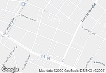 Karte mit Standort von Bäckerei Siemank, Filiale Mosenstr. 29, 01309 Dresden