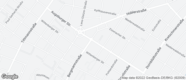 Karte mit Standort von Bäckerei Krause - Bergmannstrasse / DD-Striesen