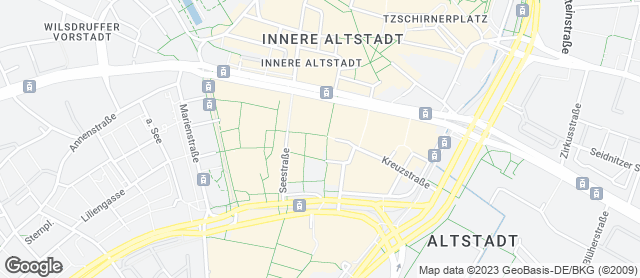 Karte mit Standort von Bäckerei Dreißig GmbH & Co. KG Cafe DD Altmarkt