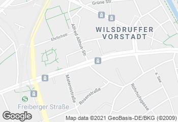 Karte mit Standort von Dresdner Backhaus -  Fachgeschäft Freiberger Str. 6