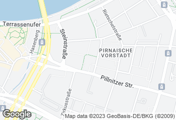 Karte mit Standort von Mühle und Bäckerei Bärenhecke Filiale im Netto-Markt Dresden-Pirnaische Vorstadt