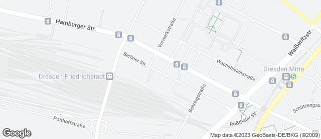 Karte mit Standort von Mühle und Bäckerei Bärenhecke Filiale im Netto-Markt Dresden-Friedrichstadt