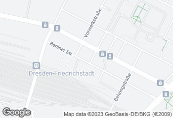 Karte mit Standort von Mühle und Bäckerei Bärenhecke Filiale im Netto-Markt Dresden-Friedrichstadt