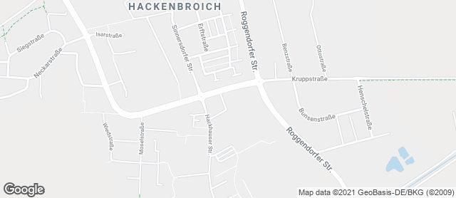 Karte mit Standort von Bäckerei Kraus GmbH - Fil. Hackenbroich