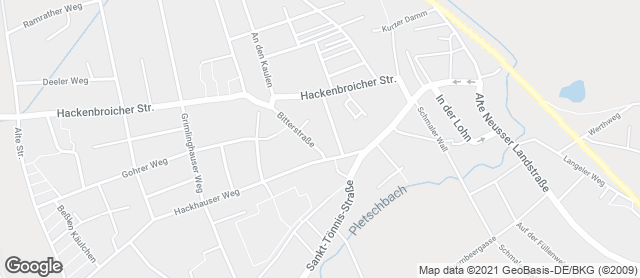 Karte mit Standort von Bäckerei Kraus GmbH - Fil. Worringen