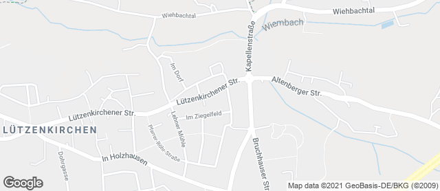 Karte mit Standort von Bäckerei Kraus GmbH - Fil. Lützenkirchen