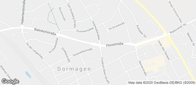 Karte mit Standort von Bäckerei Voosen Dormagen-Mitte