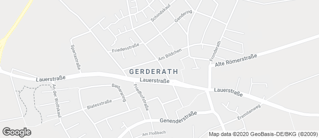 Karte mit Standort von Gerderath