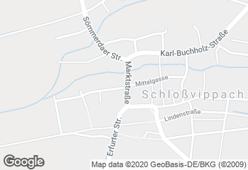 Karte mit Standort von Bäcker Süpke Schloßvippach