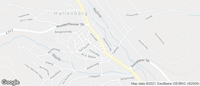 Karte mit Standort von Bäckerei Isken GmbH