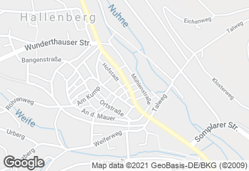 Karte mit Standort von Bäckerei Isken GmbH