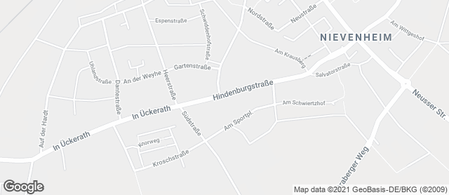 Karte mit Standort von Bäckerei Kraus GmbH - Fil. Nievenheim