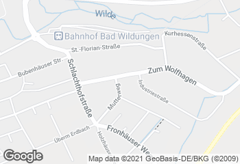Karte mit Standort von Backhaus Schwarz