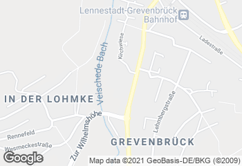 Karte mit Standort von Bäckerei Brinker im Kaufpark Grevenbrück