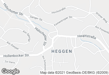 Karte mit Standort von Bäckerei Brinker Heggen