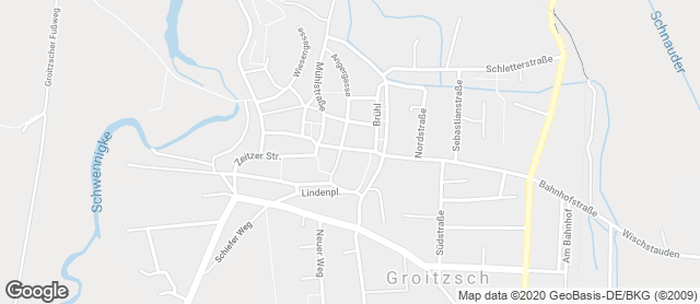 Karte mit Standort von Backhaus Hennig Backcafe Groitzsch