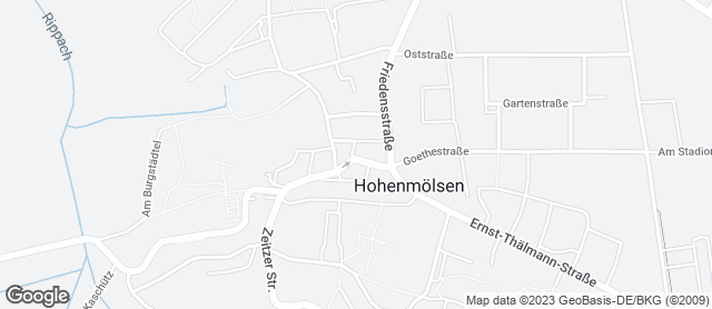 Karte mit Standort von Backhaus Hennig GmbH  Backcafé Hohenmölsen