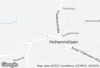 Karte mit Standort von Backhaus Hennig GmbH  Backcafé Hohenmölsen