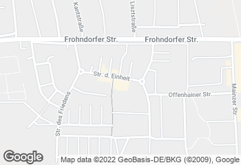 Karte mit Standort von Bäcker Süpke Sömmerda Böblinger Platz
