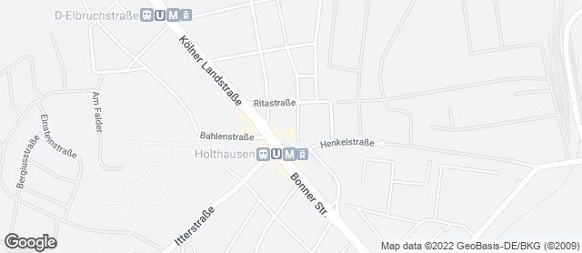 Karte mit Standort von Dein Stadtbäcker Bonner Straße 7 am Holthausen Center