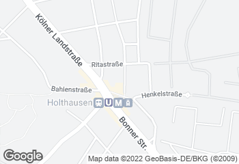 Karte mit Standort von Dein Stadtbäcker Bonner Straße 7 am Holthausen Center