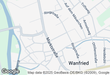 Karte mit Standort von Bäckerei Wolf Fil. Wanfried