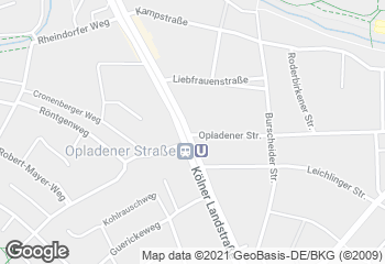 Karte mit Standort von Dein Stadtbäcker Opladener Straße 2