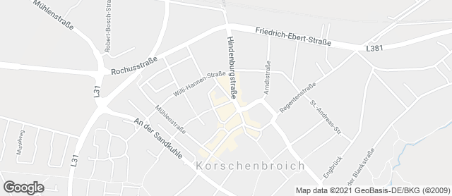 Karte mit Standort von Landbäckerei Stinges